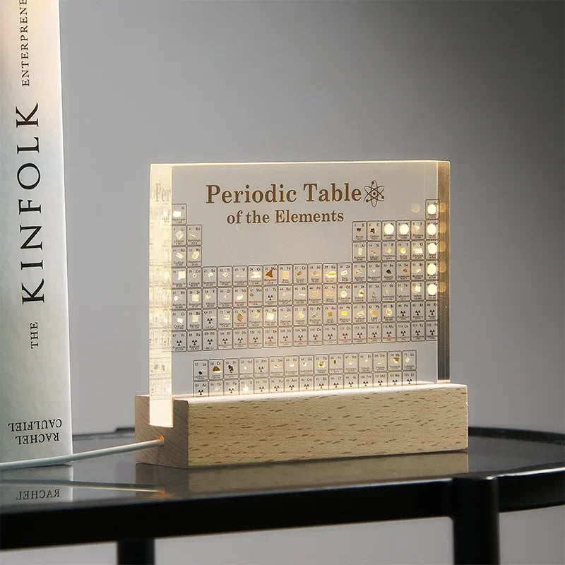 The Element Display — Illuminated Periodic Table with Embedded Samples